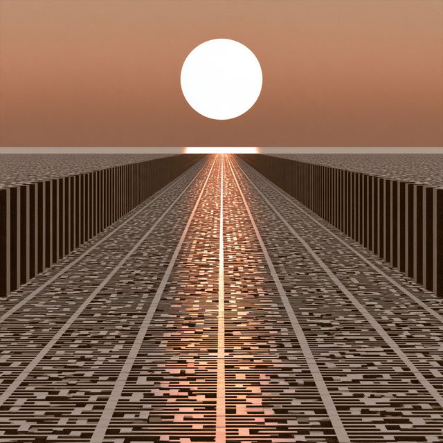 Sunstone Labyrinthism style, Midjourney V8.2, render 1 of 4