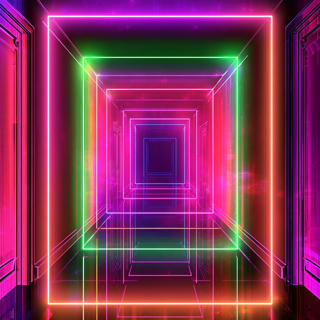 Fluorodye Gridism style, Midjourney V8.2, render 2 of 4