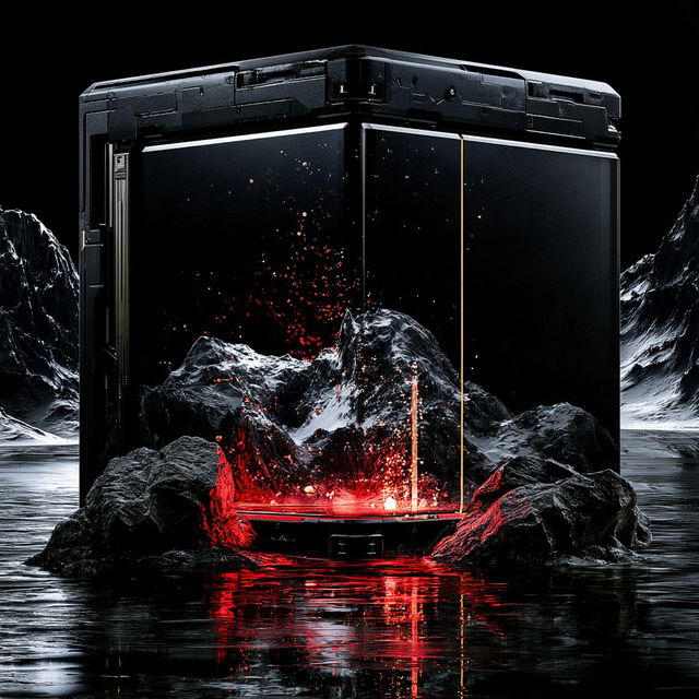 Magma Mirror style, Midjourney V8.2, render 4 of 4