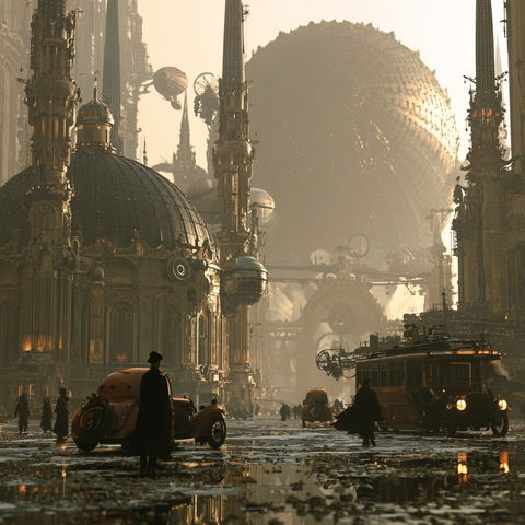 Dieselpunk style (Genres), Midjourney V8.2