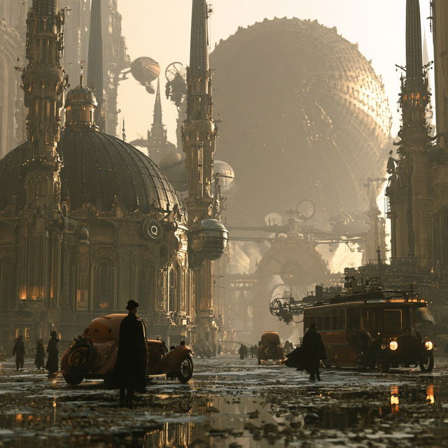 Dieselpunk style, Midjourney V8.2, render 1 of 4