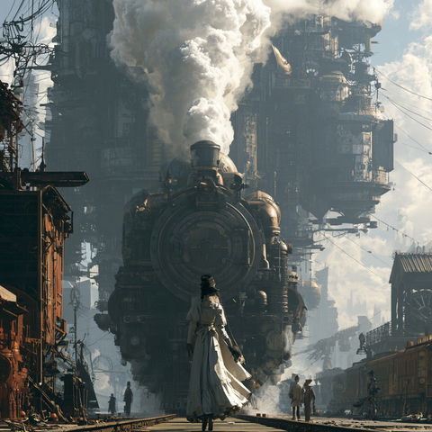 Dieselpunk style (Genres), Midjourney V8.2