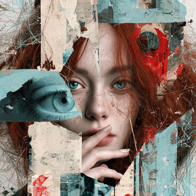 Digital collage style, Midjourney V8.2, render 4 of 4