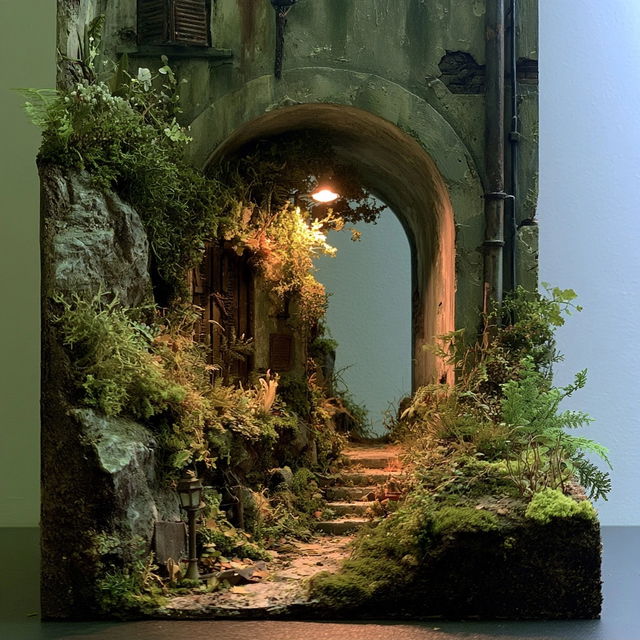 Diorama style, Midjourney V8.2, render 2 of 4