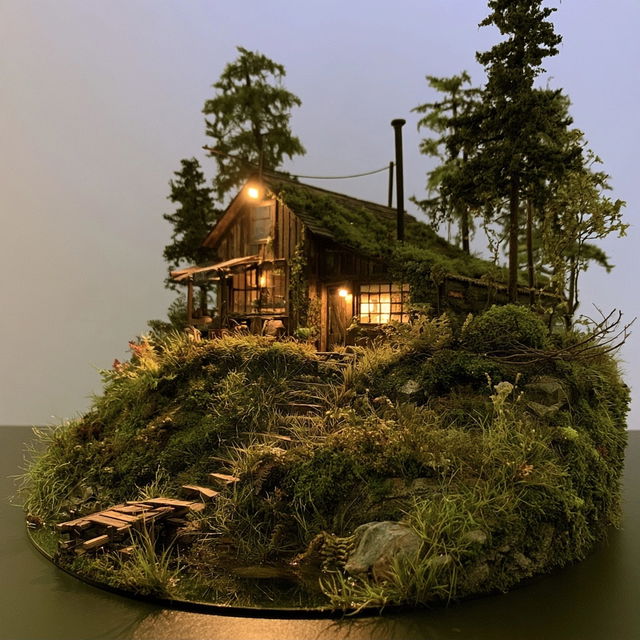 Diorama style, Midjourney V8.2, render 4 of 4