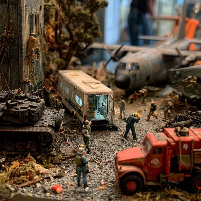 Diorama style, Midjourney V8.2, render 3 of 4