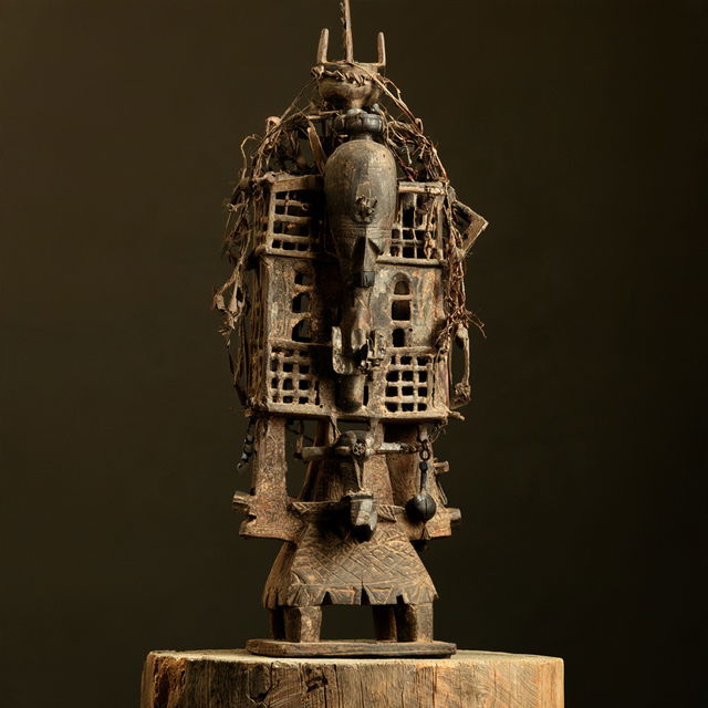 Dogon art style, Midjourney V8.2, render 3 of 4