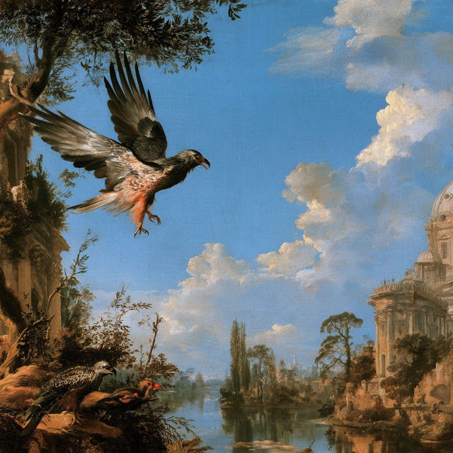 Domenichino style, Midjourney V8.2, render 1 of 4