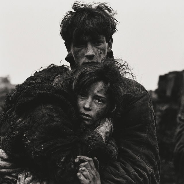 Don McCullin style, Midjourney V8.2, render 1 of 4