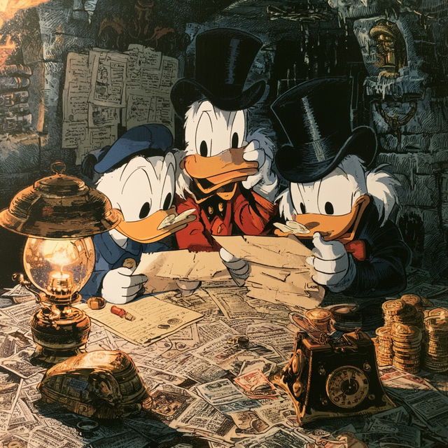 Don Rosa style, Midjourney V8.2, render 2 of 4