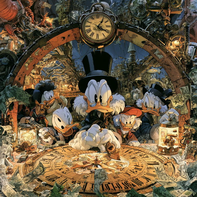 Don Rosa style, Midjourney V8.2, render 1 of 4