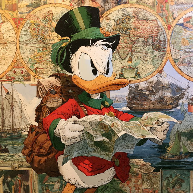 Don Rosa style, Midjourney V8.2, render 4 of 4