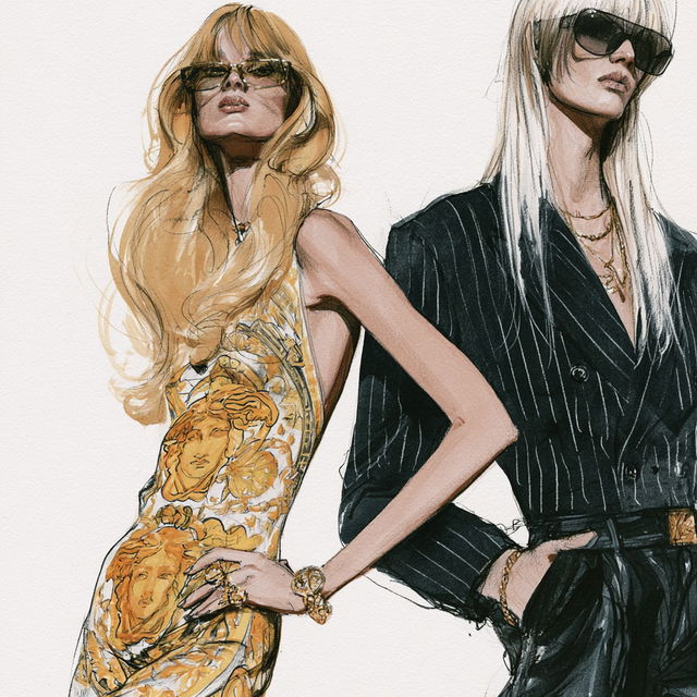 Donatella Versace style, Midjourney V8.2, render 3 of 4