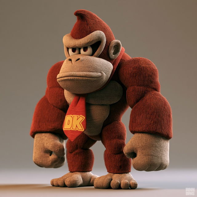 Donkey Kong style, Midjourney V8.2, render 2 of 4