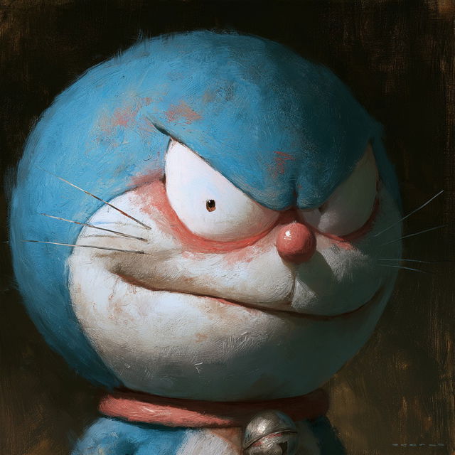 Doraemon style, Midjourney V8.2, render 2 of 4