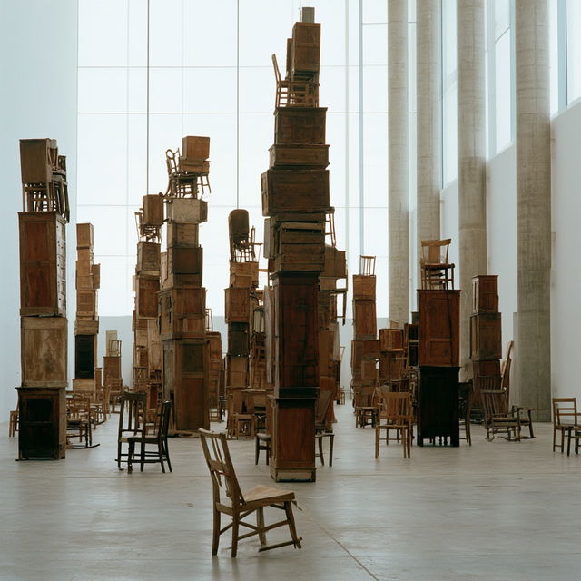 Doris Salcedo style, Midjourney V8.2, render 2 of 4