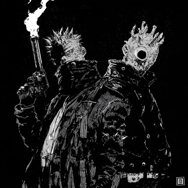 Dorohedoro style, Midjourney V8.2, render 2 of 4