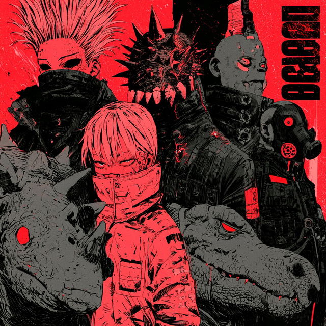 Dorohedoro style, Midjourney V8.2, render 3 of 4