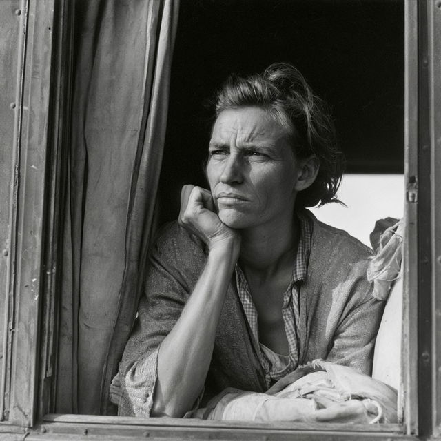 Dorothea Lange style, Midjourney V8.2, render 3 of 4
