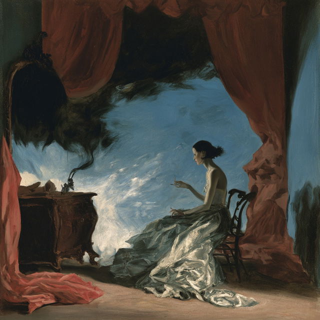 Dorothea Tanning style, Midjourney V8.2, render 2 of 4