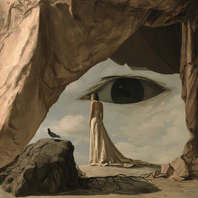 Dorothea Tanning style, Midjourney V8.2, render 1 of 4