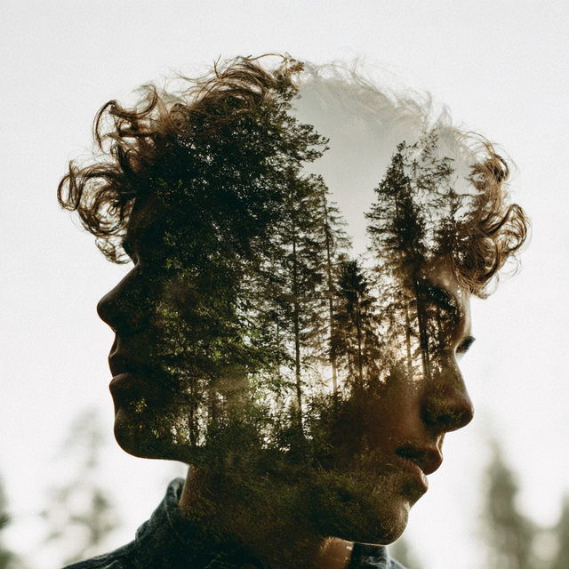 Double exposure style, Midjourney V8.2, render 3 of 4
