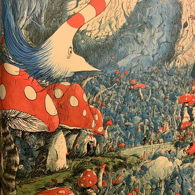 Dr. Seuss style, Midjourney V8.2, render 3 of 4
