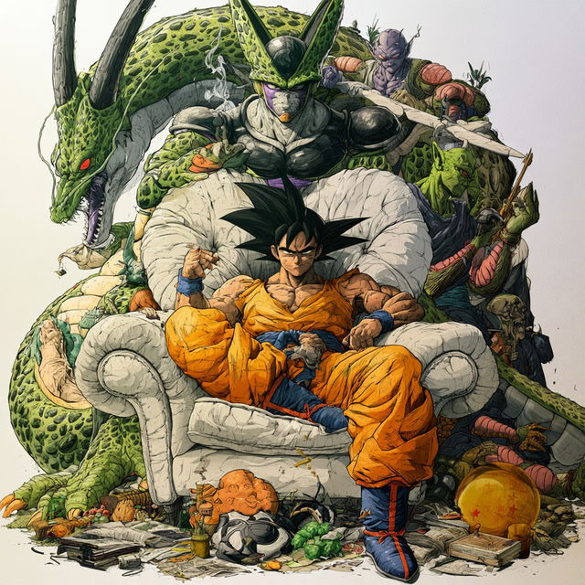 Dragon Ball Z style, Midjourney V8.2, render 1 of 4