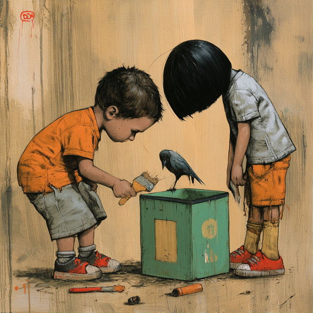 Dran style, Midjourney V8.2, render 4 of 4