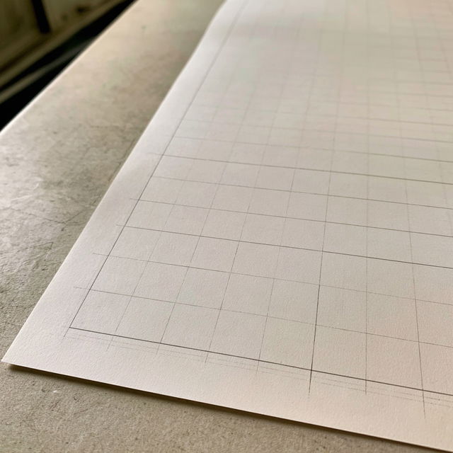 Drawing grid paper style, Midjourney V8.2, render 3 of 4