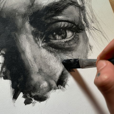 Dry brush drawing style (Techniques), Midjourney V8.2