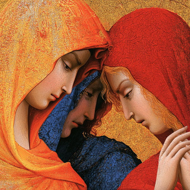 Duccio style, Midjourney V8.2, render 2 of 4