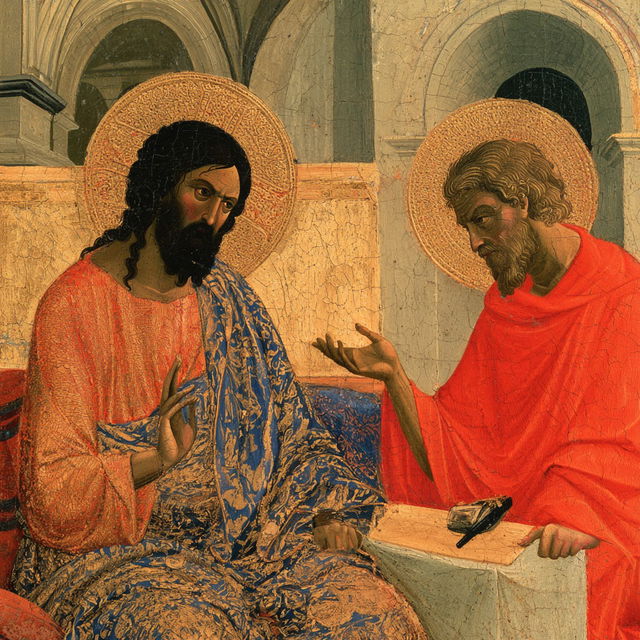 Duccio style, Midjourney V8.2, render 1 of 4