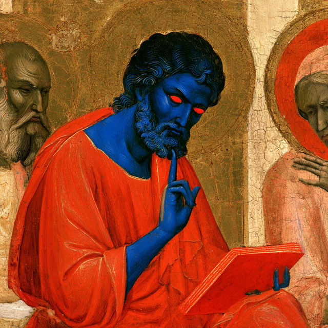 Duccio style, Midjourney V8.2, render 4 of 4