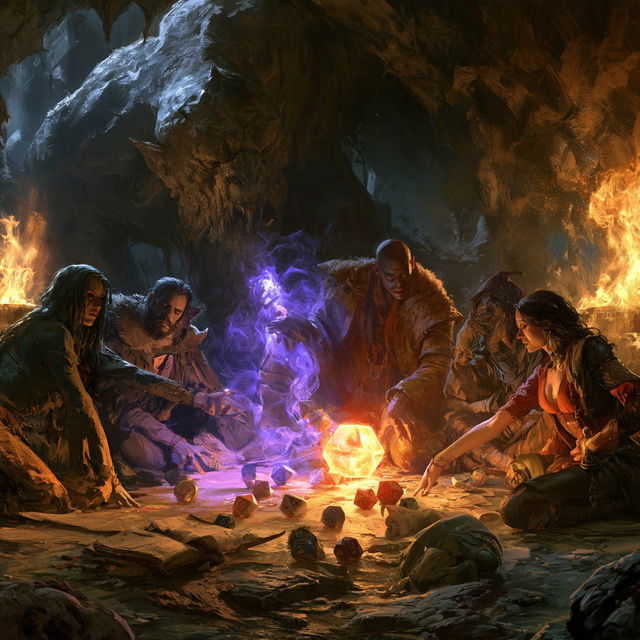 Dungeons and Dragons style, Midjourney V8.2, render 1 of 4