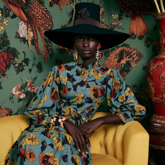 Duro Olowu style, Midjourney V8.2, render 3 of 4