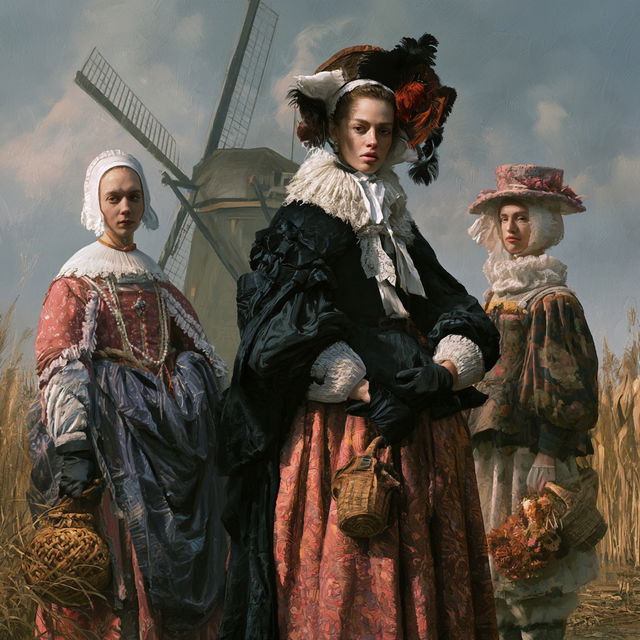 Dutch Golden Age style, Midjourney V8.2, render 2 of 4