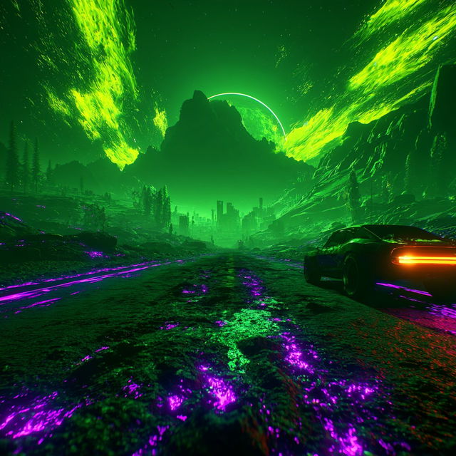 Neon Lithocircuit style, Midjourney V8.2, render 4 of 4