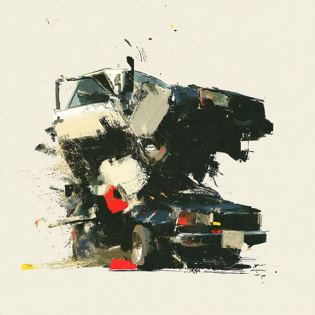 Asphalt Palimpsest style, Midjourney V8.2, render 1 of 4