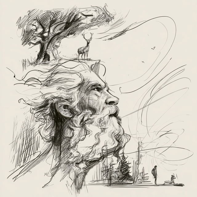 Stratigraphic Sketchbook style, Midjourney V8.2, render 3 of 4