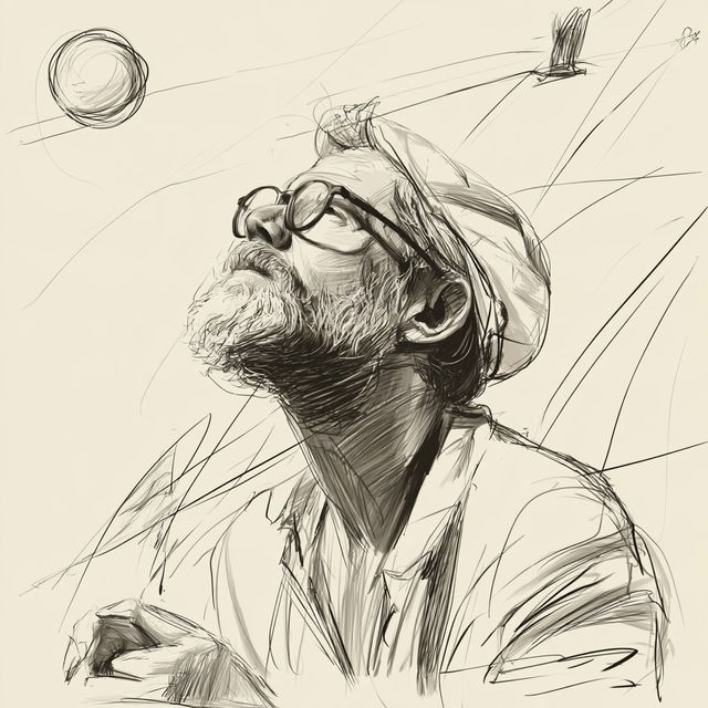 Stratigraphic Sketchbook style, Midjourney V8.2, render 1 of 4