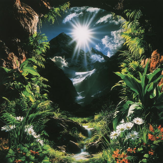 Mountainflora Chromoxylography style, Midjourney V8.2, render 3 of 4