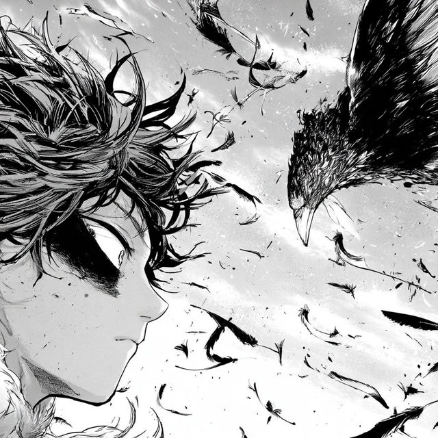 Gale Noir Manga style, Midjourney V8.2, render 3 of 4