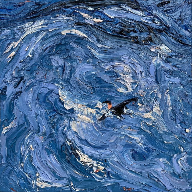 Turbulent Winter Expressionism style, Midjourney V8.2, render 2 of 4