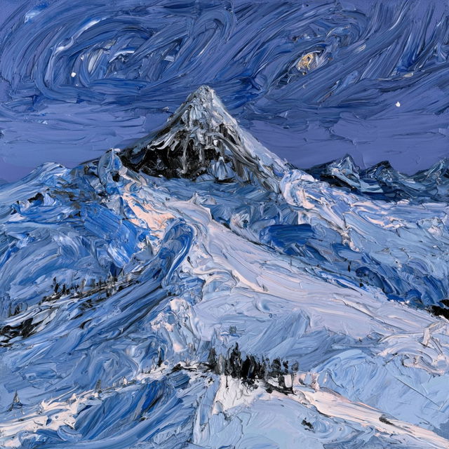 Turbulent Winter Expressionism style, Midjourney V8.2, render 4 of 4