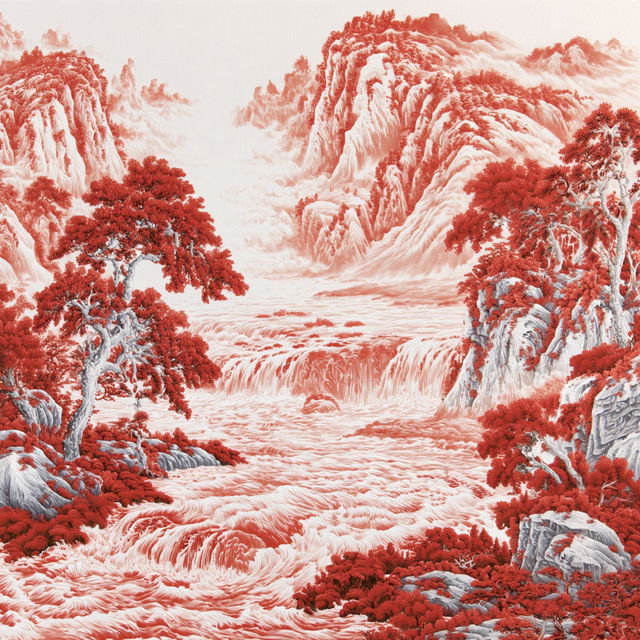 Crimson Anvil Valleys style, Midjourney V8.2, render 2 of 4