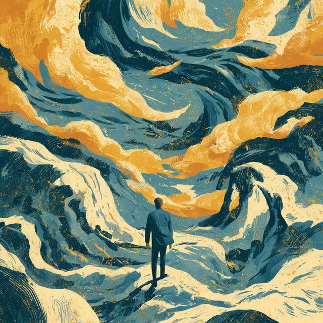 Ochre Wake style, Midjourney V8.2, render 4 of 4