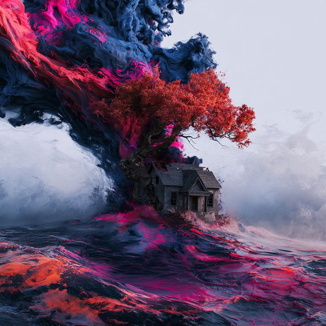 Kinetiklava style, Midjourney V8.2, render 3 of 4