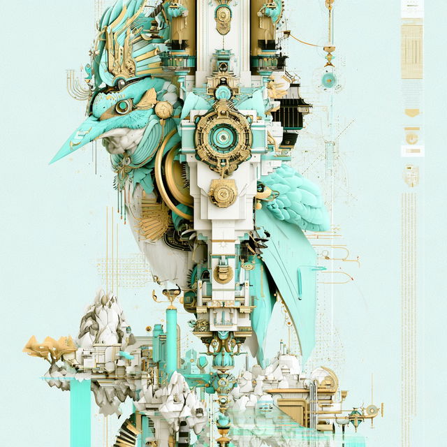 Goldwing Citadel style, Midjourney V8.2, render 1 of 4