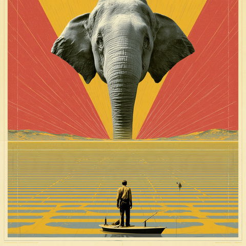 Elephantine Sunprint style (SREF codes), Midjourney V8.2
